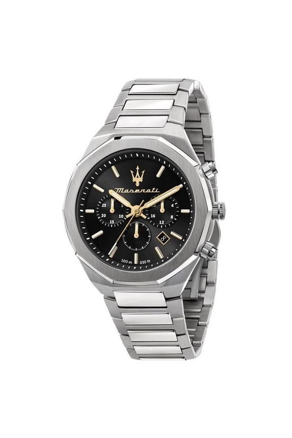 Stile Chronograph Black Dial Quartz 100M Men Watch for Adult - Blue