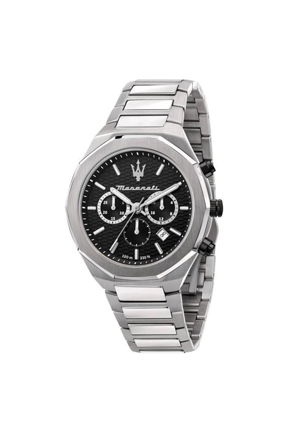 Stile Chronograph Black Dial Quartz 100M Mens Watch