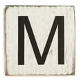 thumbnail image 1 of Stiles Crossword Letter Tiles, Wooden Wall Decor, 3.5 Inch, Rustic, Letter M, 1 of 7