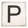 thumbnail image 1 of Stiles Crossword Letter Tiles, Wooden Wall Decor, 3.5 Inch, Rustic, Letter P, 1 of 7