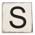 thumbnail image 1 of Stiles Crossword Letter Tiles, Wooden Wall Decor, 3.5 Inch, Rustic, Letter S, 1 of 7