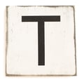 thumbnail image 1 of Stiles Crossword Letter Tiles, Wooden Wall Decor, 3.5 Inch, Rustic, Letter T, 1 of 7