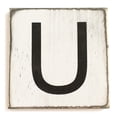 thumbnail image 1 of Stiles Crossword Letter Tiles, Wooden Wall Decor, 3.5 Inch, Rustic, Letter U, 1 of 7
