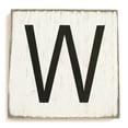 thumbnail image 1 of Stiles Crossword Letter Tiles, Wooden Wall Decor, 3.5 Inch, Rustic, Letter W, 1 of 1