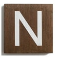 thumbnail image 1 of Stiles Crossword Letter Tiles, Wooden Wall Decor, 3.5 Inch, Walnut, Letter N, 1 of 7