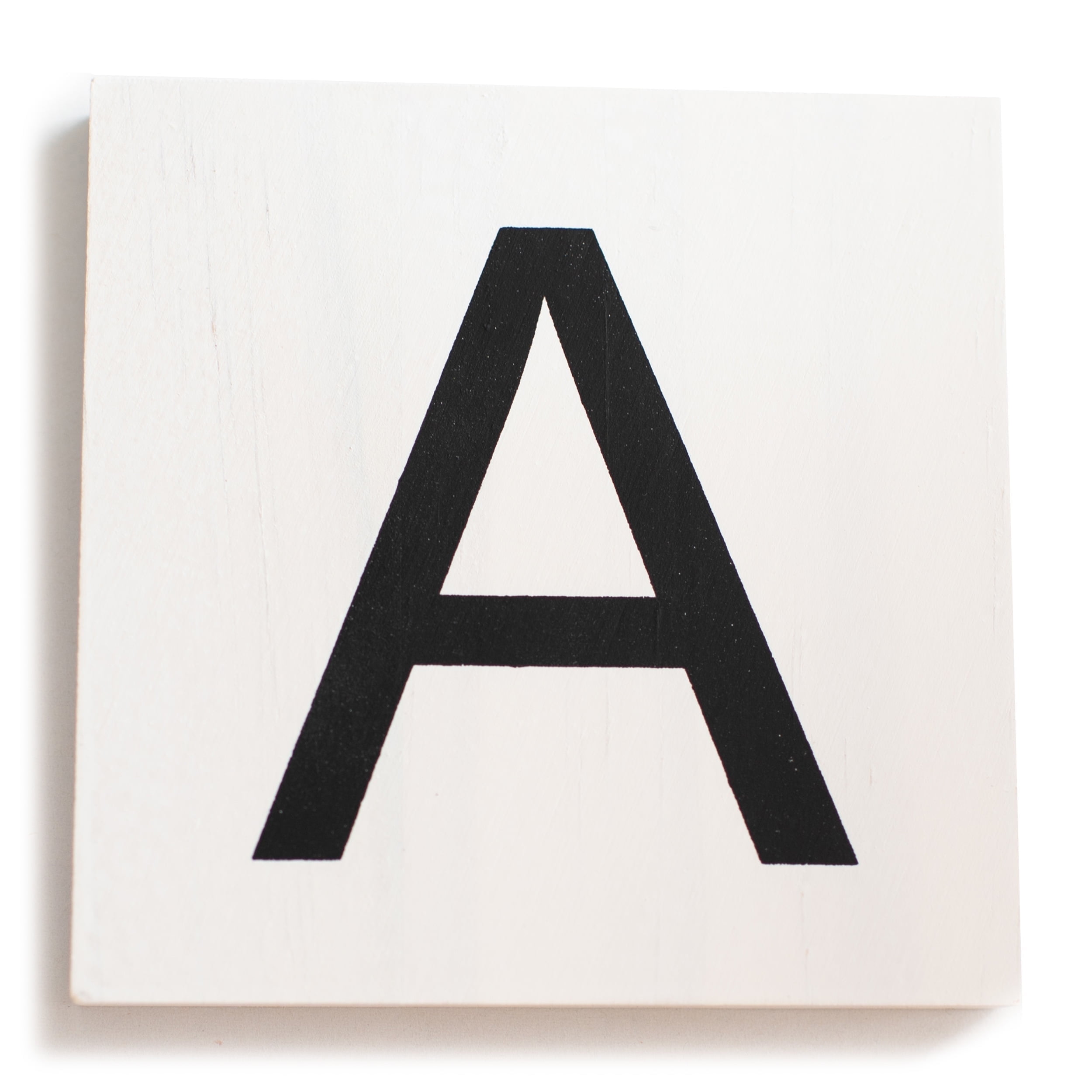 Stiles Crossword Letter Tiles, Wooden Wall Decor, 3.5 Inch, White