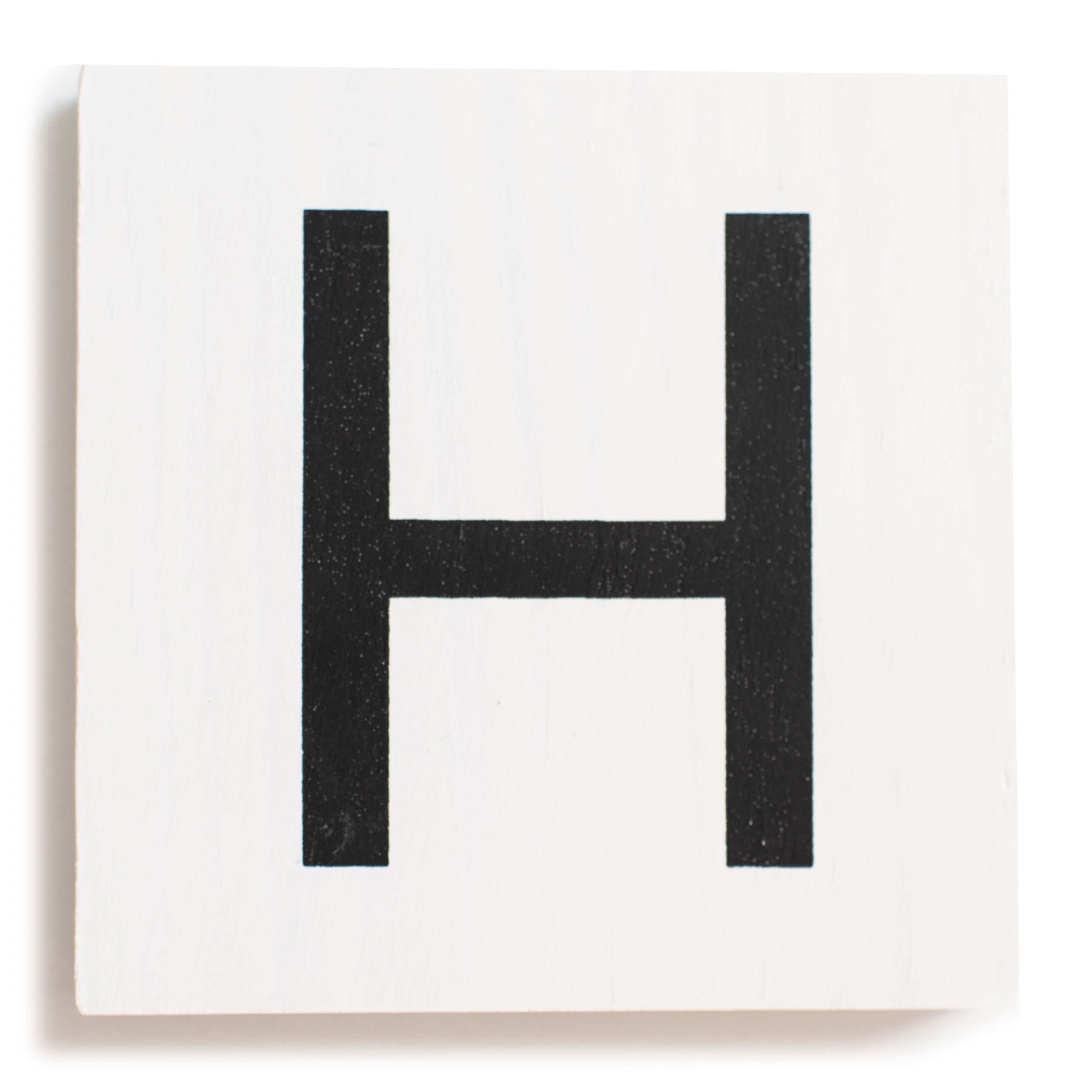 Stiles Crossword Letter Tiles, Wooden Wall Decor, 3.5 Inch, White, Letter H