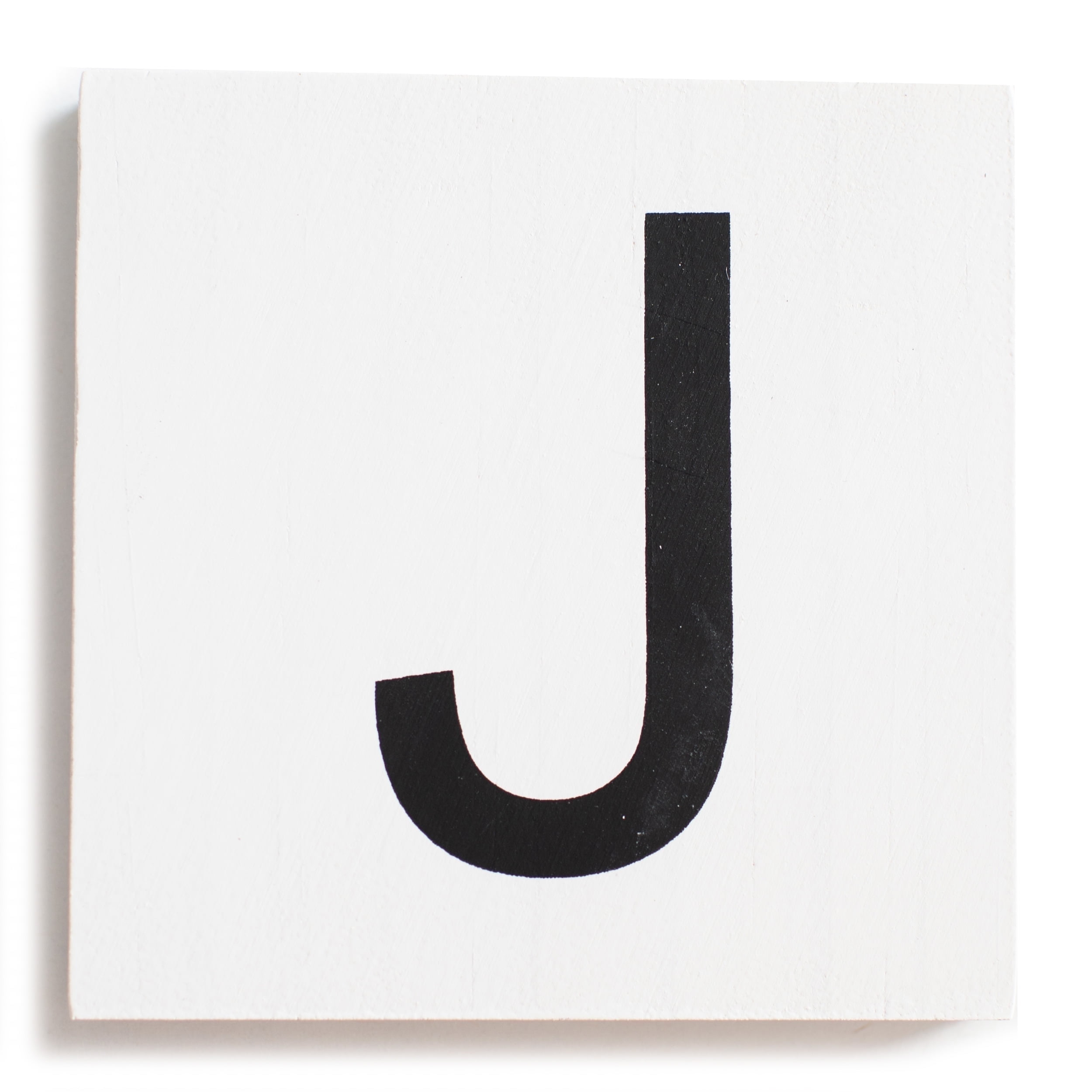 Stiles Crossword Letter Tiles, Wooden Wall Decor, 3.5 Inch, White