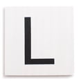 thumbnail image 1 of Stiles Crossword Letter Tiles, Wooden Wall Decor, 3.5 Inch, White, Letter L, 1 of 7
