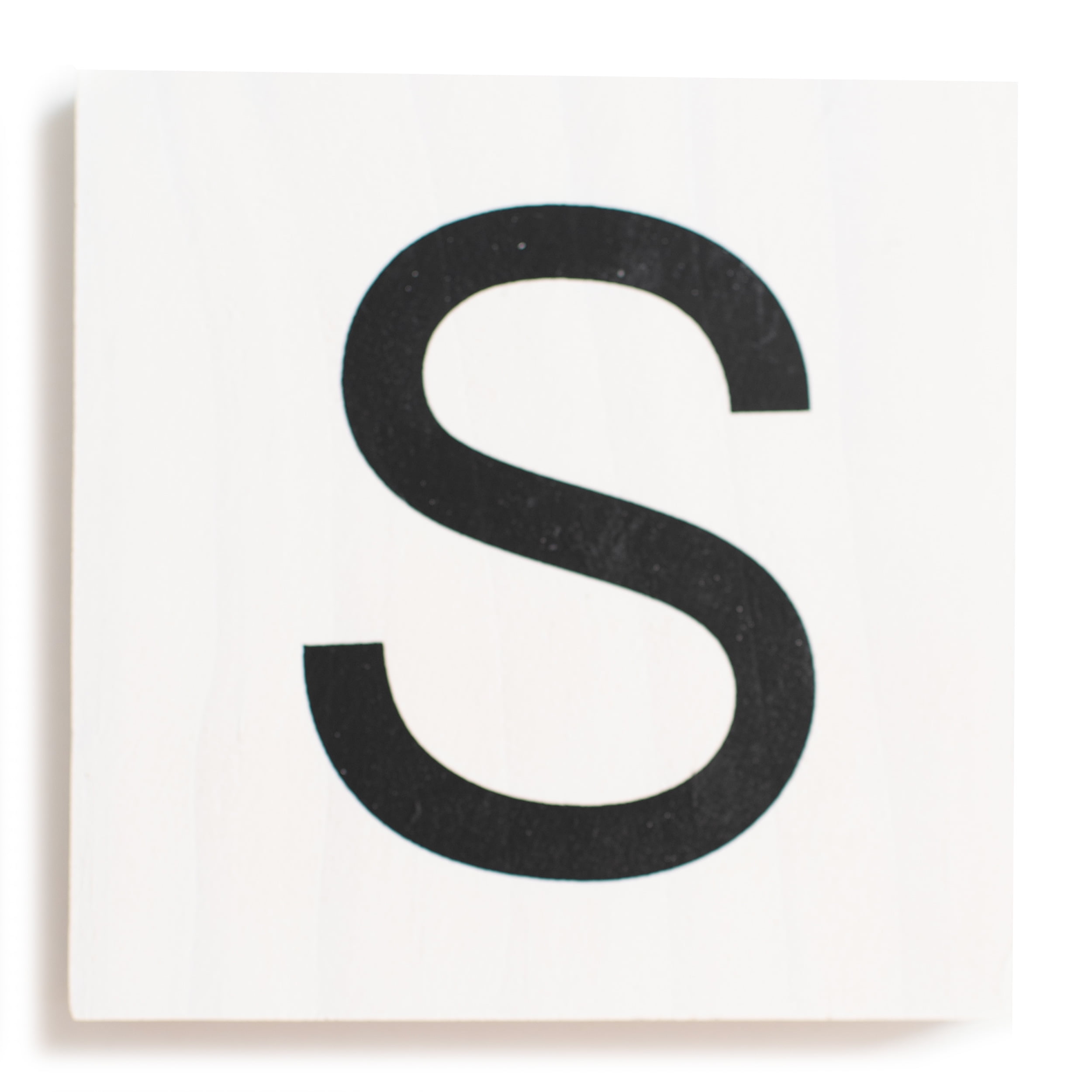 Stiles Crossword Letter Tiles, Wooden Wall Decor, 3.5 Inch, White