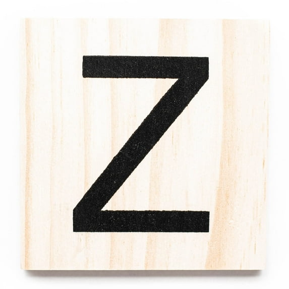 Stiles Letter Tiles, Wooden Crossword Wall Letters for Living Room, Dining Room, Kitchen, or Bedroom, 3.5 Inch, Letter Z