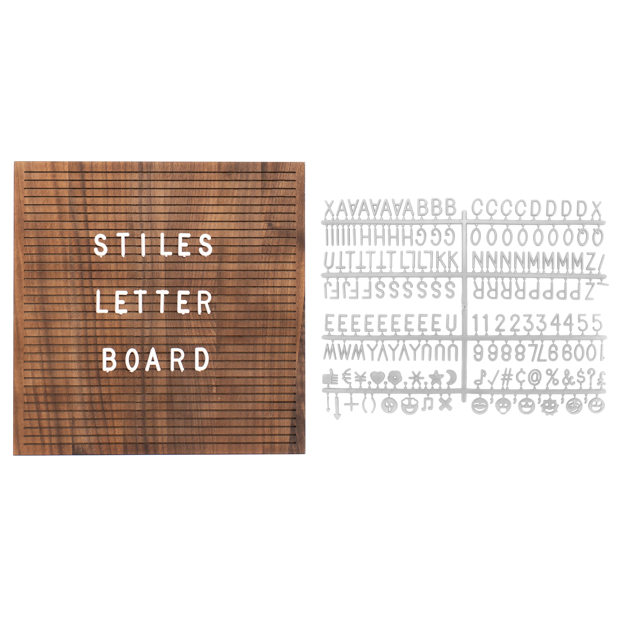 Stiles Letter Board Table Top Easel, Wooden Desktop Easel for Announcement Boards, Paintings, or Canvases, 8 by 15 Inches, Small
