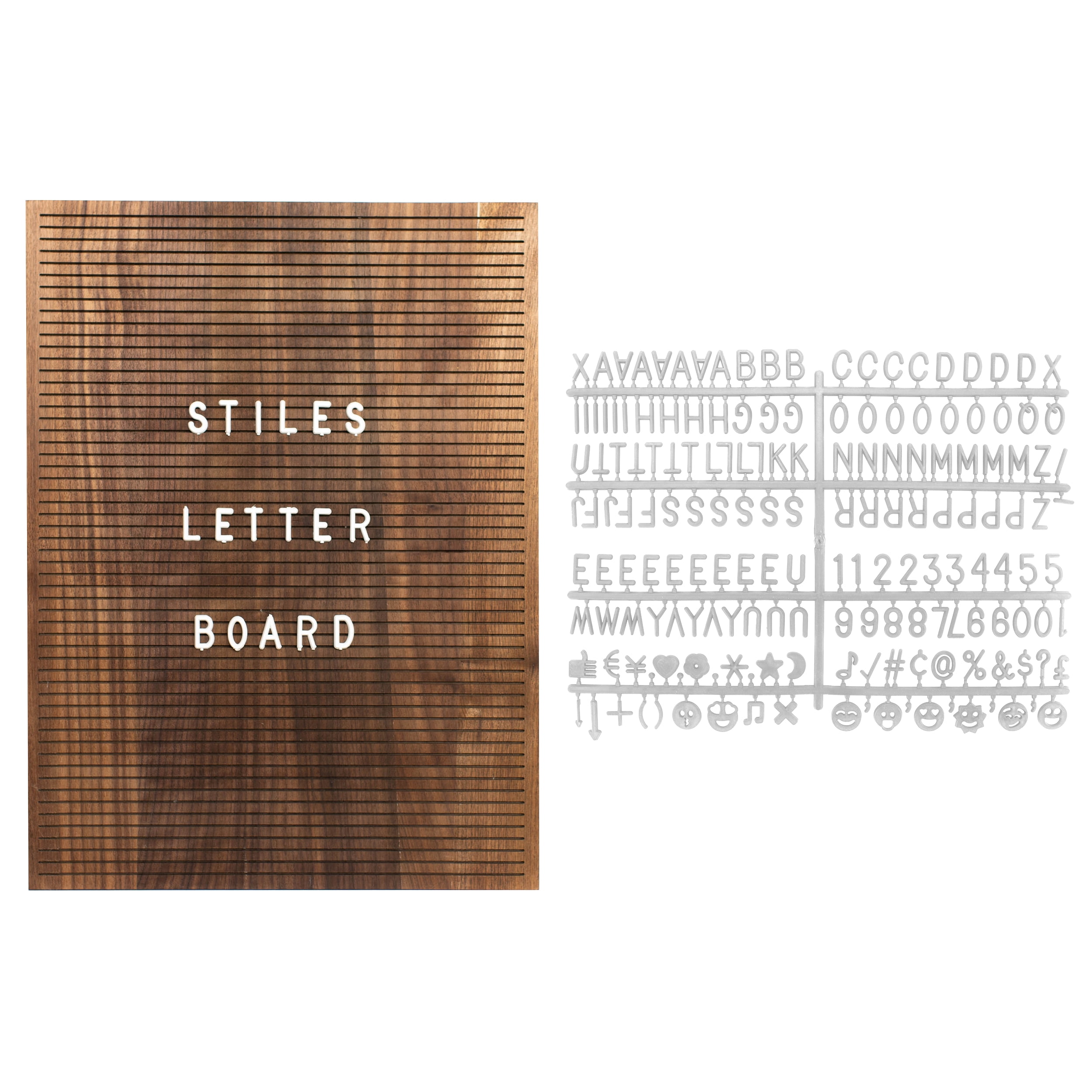 Stiles Wood Letter Board Set, Message Board with 440 Letters, Numbers