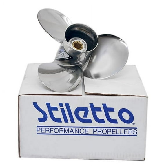 Stiletto 22009 OMC Performance Boat Propeller | 3-RH 12 x 9 Inch Pitch