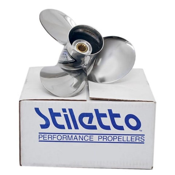 Stiletto 22009 OMC Performance Boat Propeller | 3-RH 12 x 9 Inch Pitch