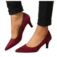 thumbnail image 1 of Stiletto High Heels Dress Shoes for Women Ladies Bride Wedding Formal Pointed Toe Office Work Slip on Pumps, 1 of 6