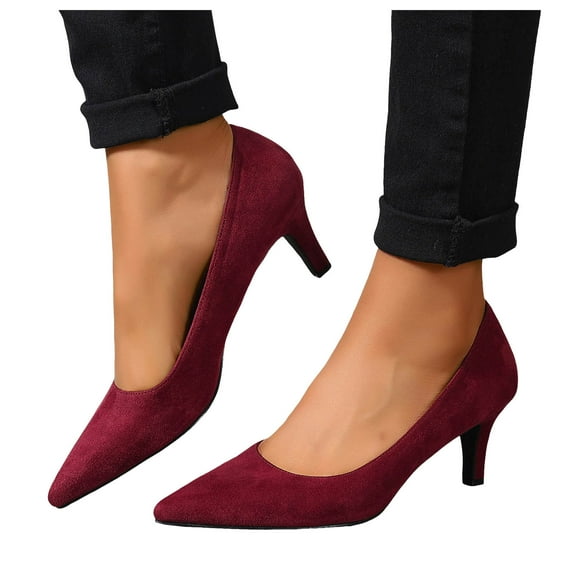 Stiletto High Heels Dress Shoes for Women Ladies Bride Wedding Formal Pointed Toe Office Work Slip on Pumps