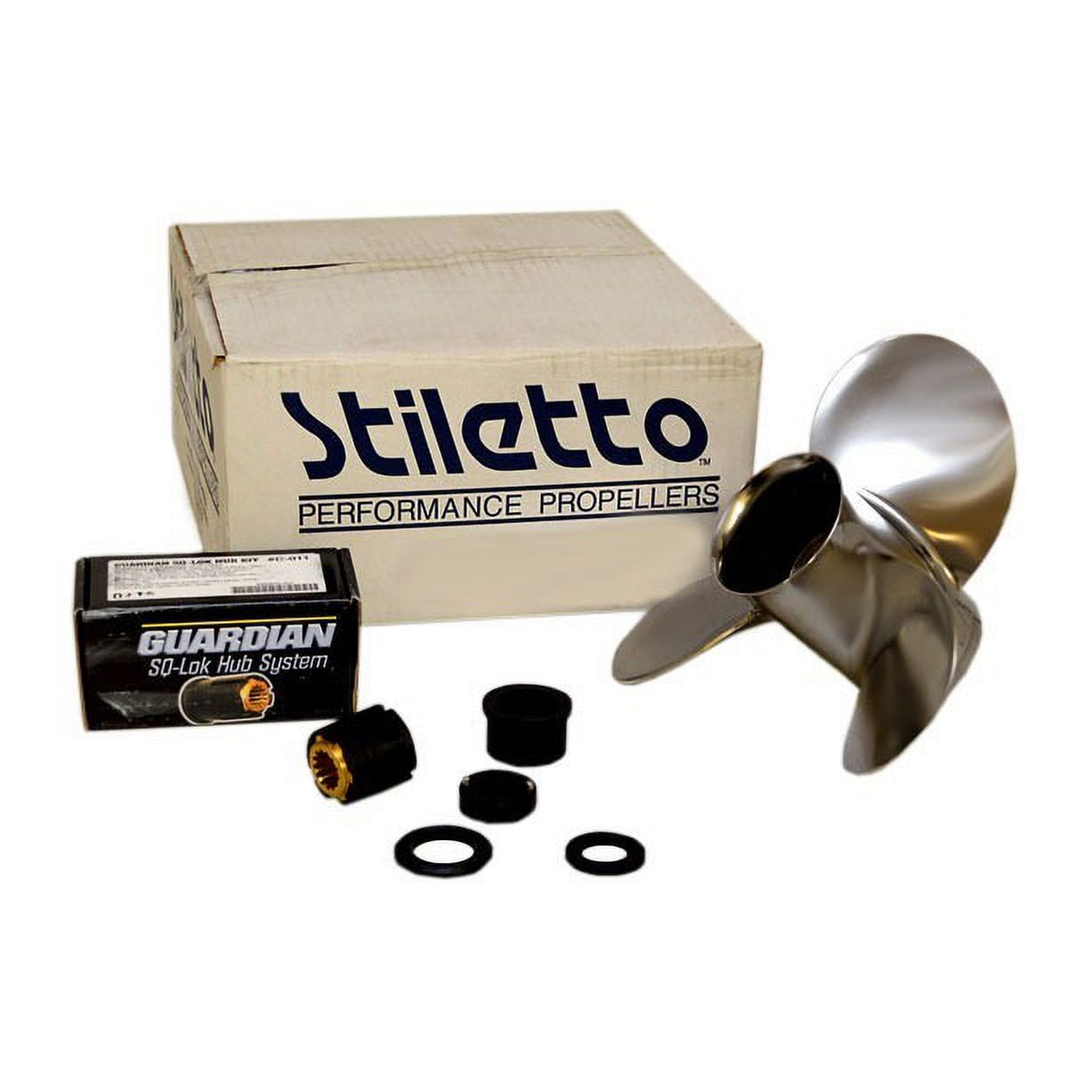 Stiletto Star 3.5 Boat Propeller C802213 RH 12 x 13P Stainless