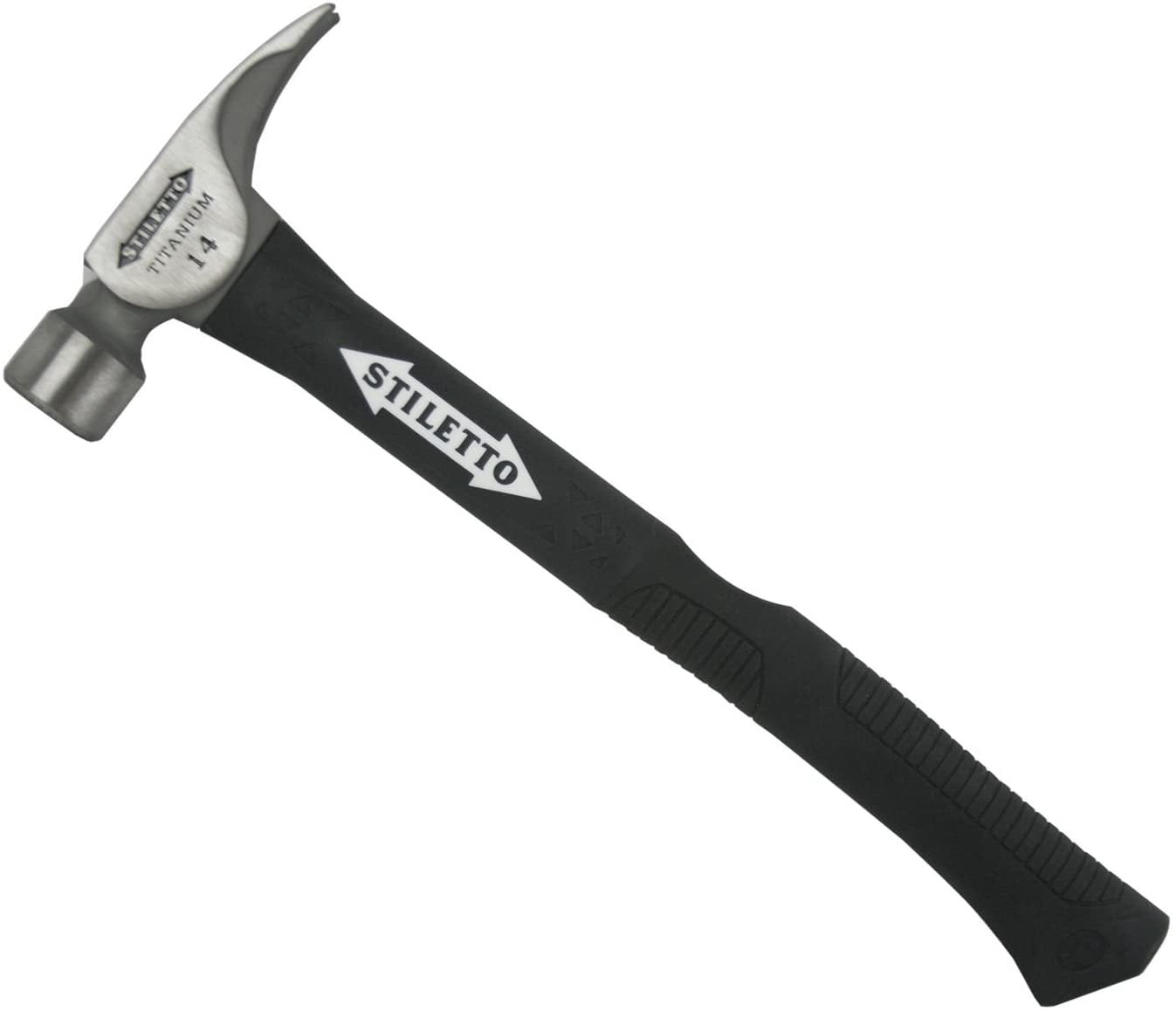 ErgoCraft 16" Black and Chrome Titanium Milled-Face Claw Hammer