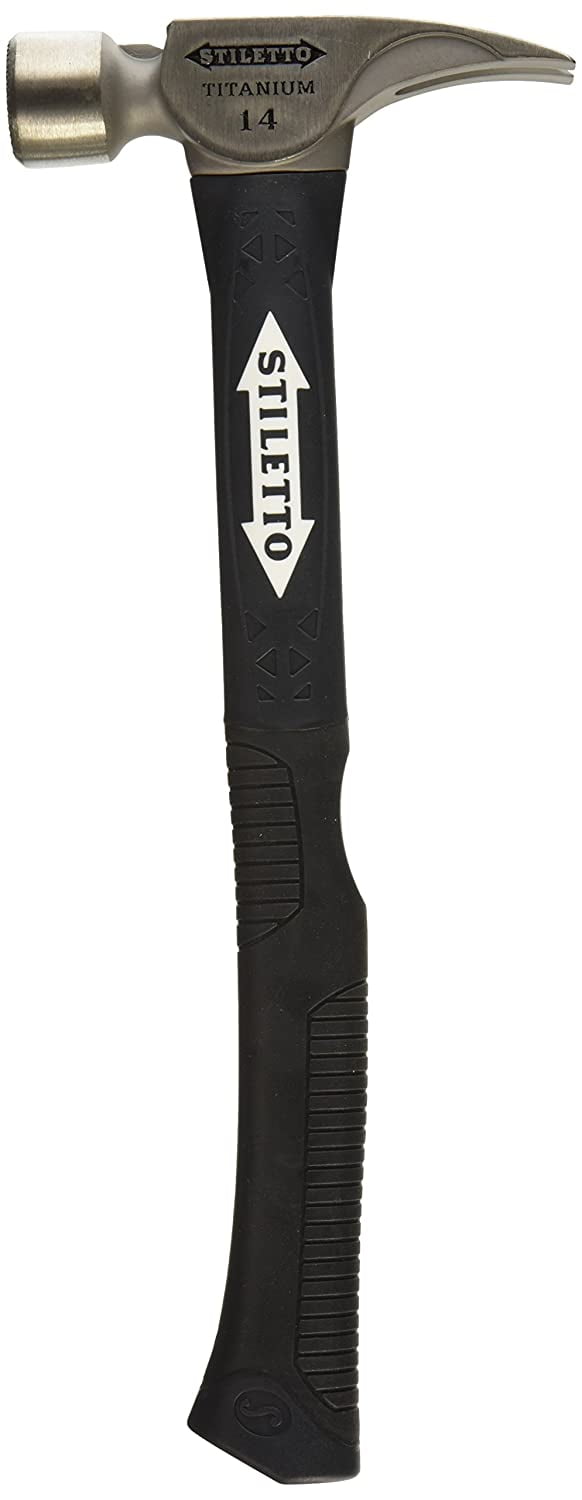 ErgoCraft 16" Black and Chrome Titanium Milled-Face Claw Hammer
