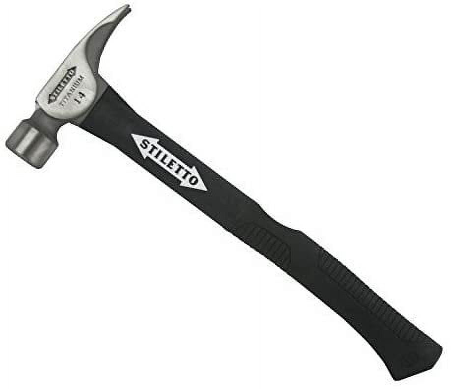 ErgoCraft 16" Black and Chrome Titanium Milled-Face Claw Hammer