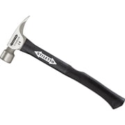 Stiletto 14 Oz Titanium Milled Face Claw Hammer TI14MC-F - Curved Fiberglass Handle - 16 In