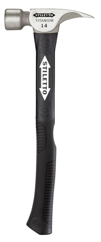 ErgoCraft 16" Black and Chrome Titanium Milled-Face Claw Hammer