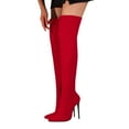thumbnail image 1 of Stiletto Thigh High Boots for Women Ladies Sexy Fashion Suede Pointed Toe High Heels over The Knee Dress Boots, 1 of 6