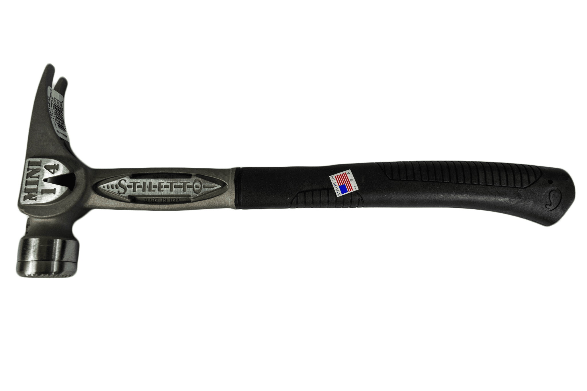 Stiletto TBM14RMC Tibone Mini-14 oz. Replaceable Milled Face Hammer with A Curved 16" Titanium Handle - 4