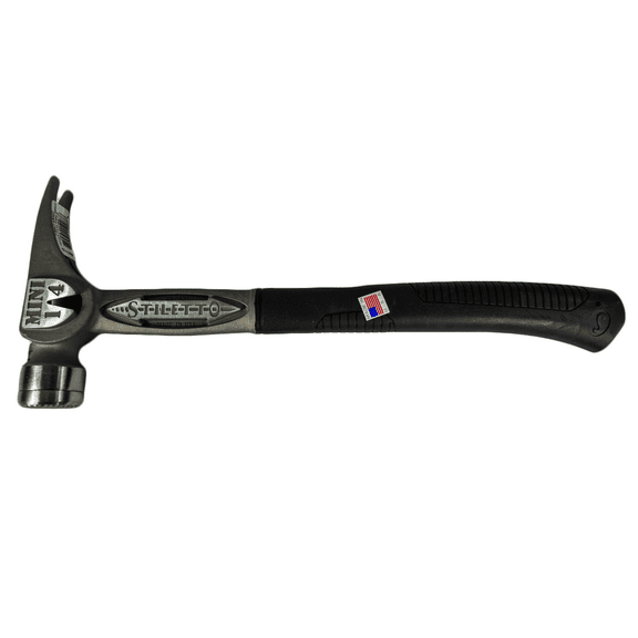 Stiletto TiBone TBM14RMC Mini Hammer 14 oz Head Titanium Head 16 in OAL Black Handle
