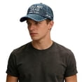 thumbnail image 1 of Still Not Dead Embroidered Distressed Baseball Cap, Hardcore Style Dad Hat for Men and Women, Washed Cotton Adjustable Vintage Cap for Daily Wear and Rebellious Fashion Statements - Navy, 1 of 5