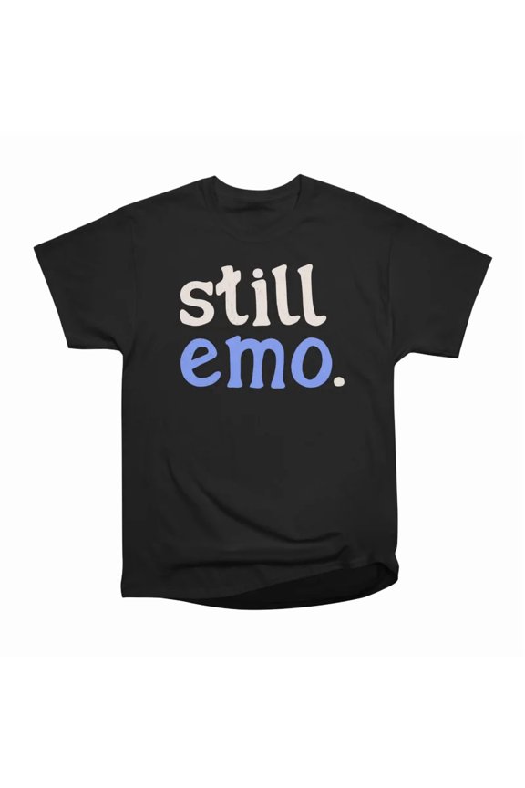 Still Emo Blue and White Typography T-Shirt Tee Gift For Him Merch For Her Apparel For Fri