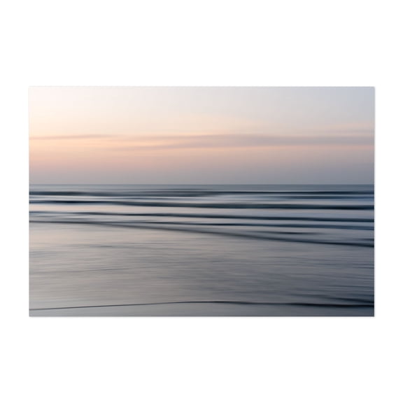 Still Horizon – Minimal Seascape Photography - Wijk aan Zee North Holland Netherlands Photography Seascape Minimalist Abstract Ocean Sunset Waves Coastal Unframed Wall Art Print 4 x 6 inches