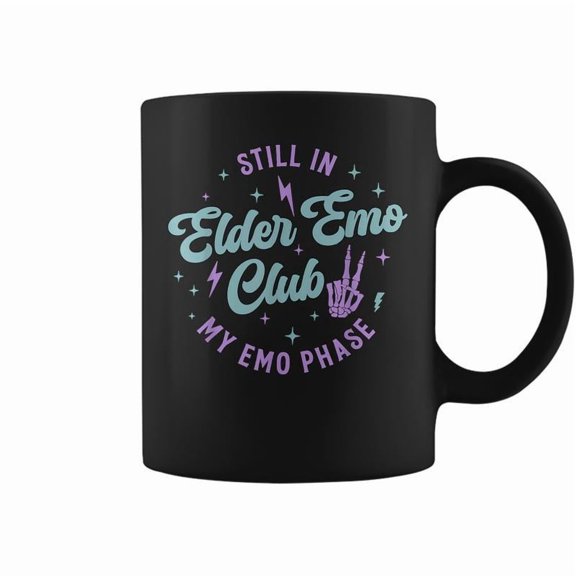 Still In Elder Emo Club My Emo Phase Apparel Coffee Mugs