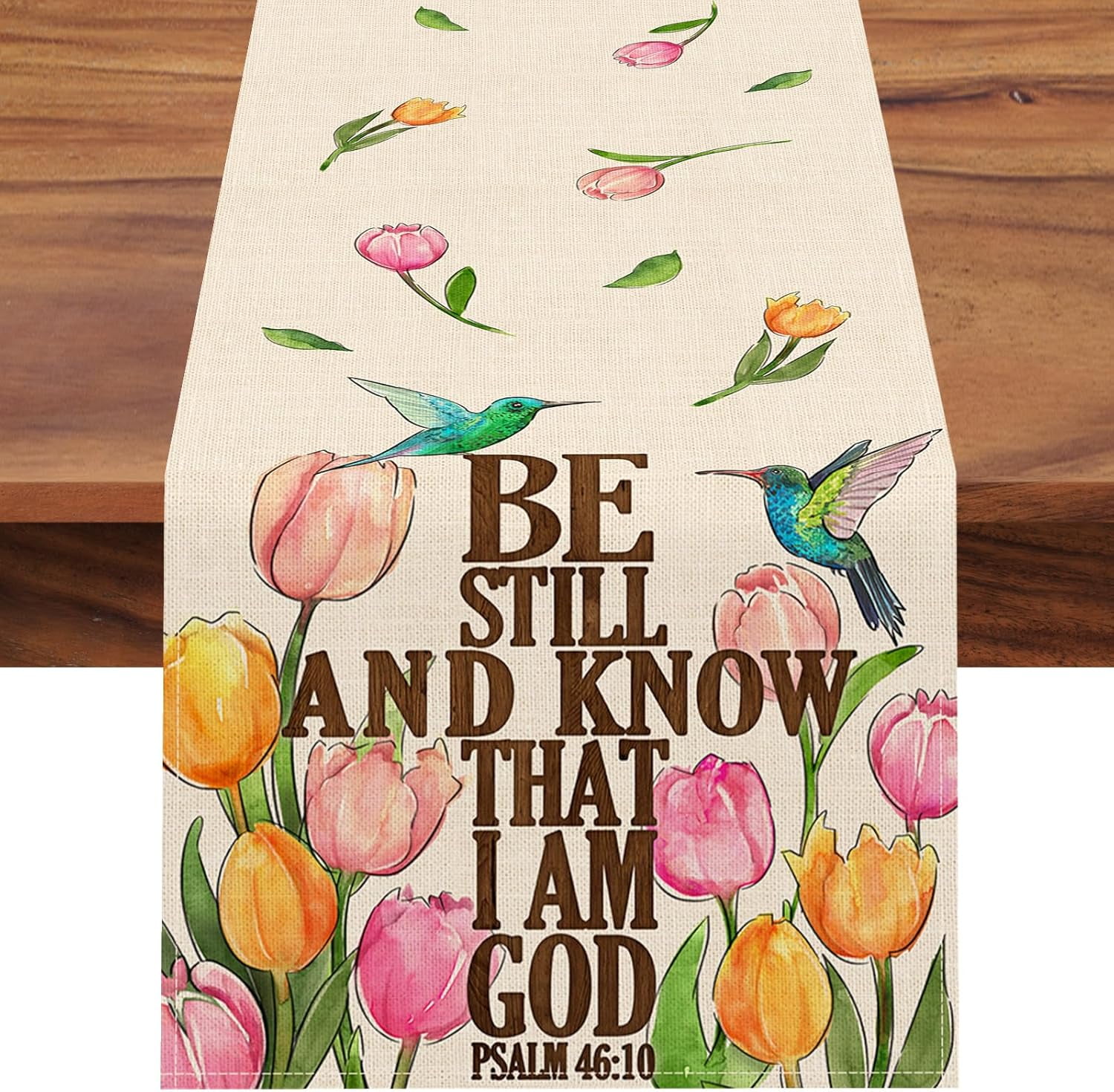 Be Still and Know That I Am God Easter Table Runner, Religious Faith ...