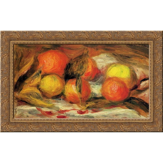 Still Life 24x17 Gold Ornate Wood Framed Canvas Art by Renoir, Pierre Auguste