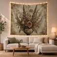 thumbnail image 1 of Still Life Floral With Arrangement Ornate Weathered Textured, Mystical Fantasy for Space Lovers, Galaxy Room Decor, Valentine's Day Gift, Tapestry Wall Hanging for Bedroom and Dorm, 1 of 7