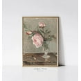 thumbnail image 1 of Still Life Flower Vase, Vintage Pink Botanical Print, Floral, Antique Pink Roses Wall Art, Girl Nursery Decor, Home Decor #229, 12x18 UNFRAMED, 1 of 3