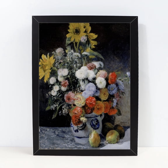 Still Life Flowers Oil Painting Artwork Framed Art Print Home Wall Decor Poster Floral Wall Art Pictures for Office Dormitory Classroom Gallery Home Decor 983,Multicolor,10X13 inches