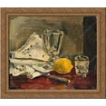 thumbnail image 1 of Still Life. Lemon and knife. 24x20 Gold Ornate Wood Framed Canvas Art by Pyotr Konchalovsky, 1 of 2