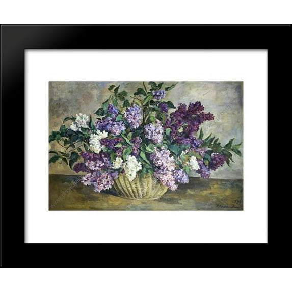 Still Life. Lilacs. 20x24 Framed Art Print by Pyotr Konchalovsky