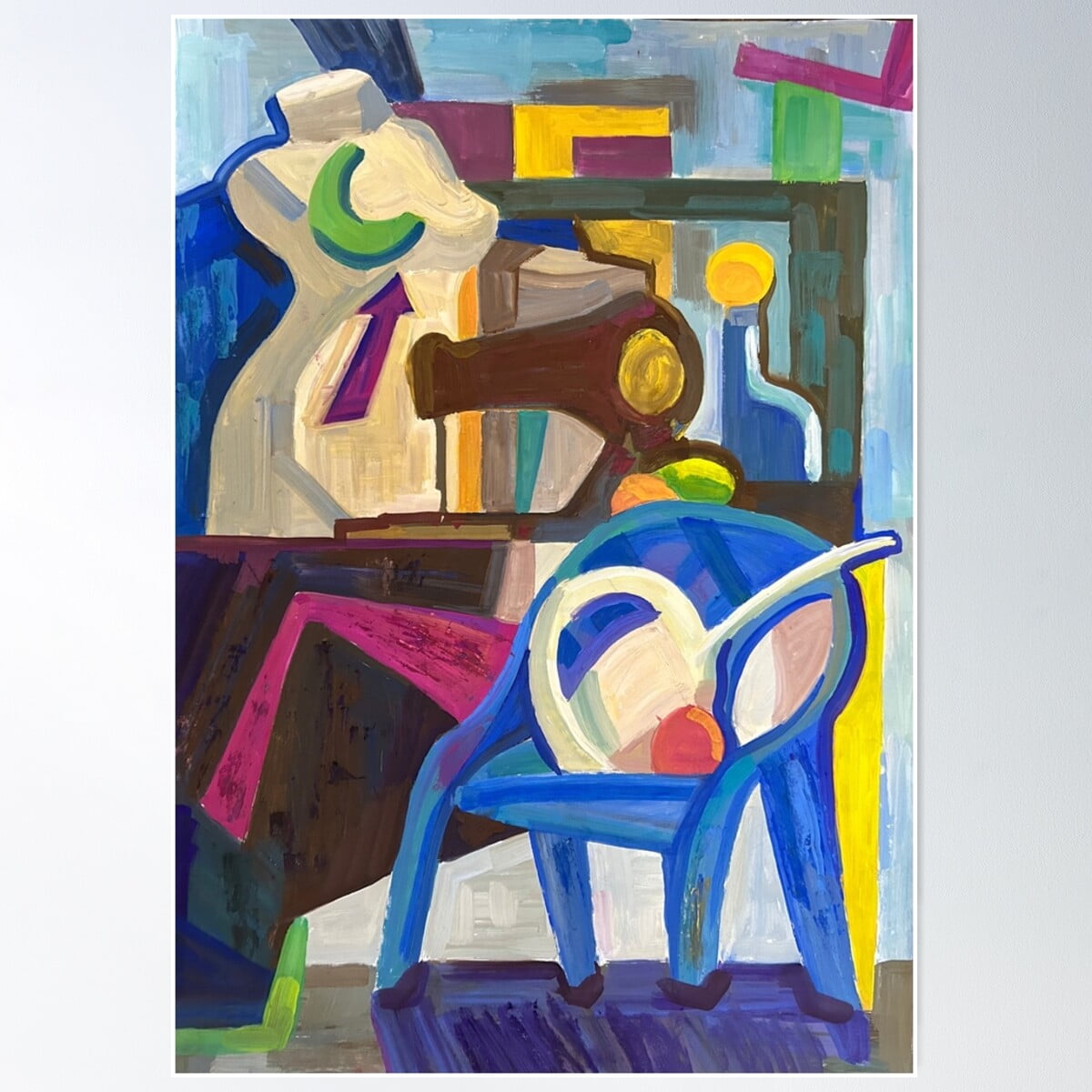 Still Life Painting "Classroom" Poster Wall Art, Modern Wall Decor For ...