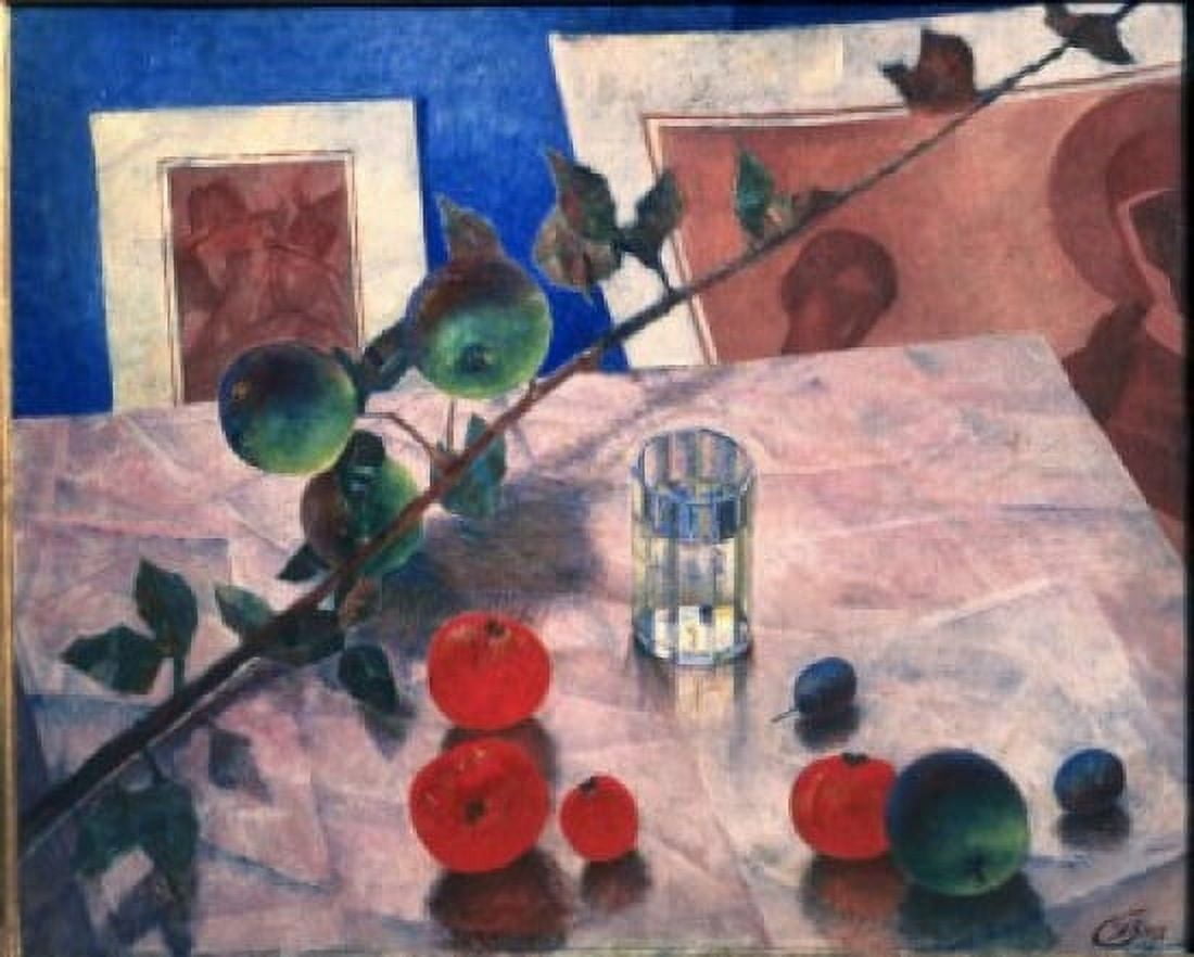Still Life in Pink Branch of an Apple Tree 1918 Kuzma Petrov-Vodkin (1878-1939Russian) Tretiakov Gallery Moscow Canvas Art - Kuzma Petrov-Vodkin (18 x 24)