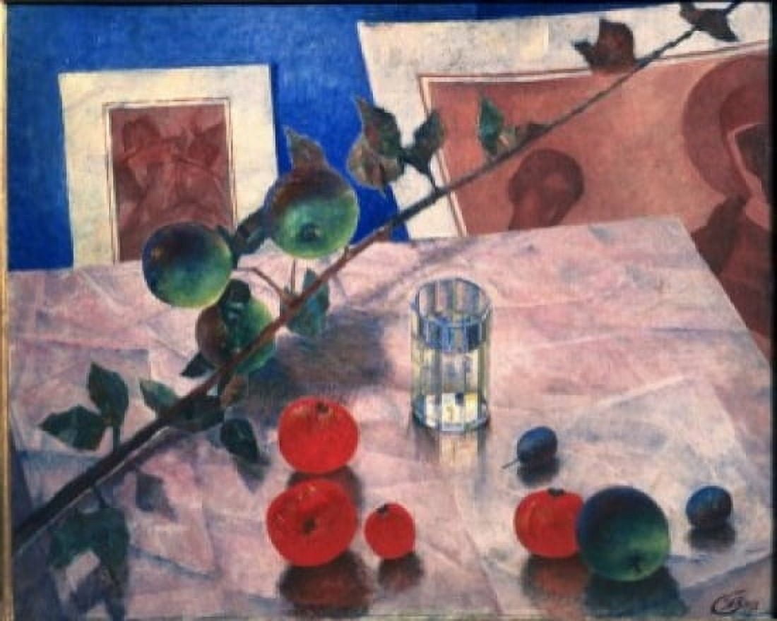 Still Life in Pink Branch of an Apple Tree  1918  Kuzma Petrov-Vodkin (1878-1939Russian)  Tretiakov Gallery Moscow Canvas Art - Kuzma Petrov-Vodkin (24 x 36)
