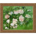 thumbnail image 1 of Still Life - Pink Roses 24x20 Gold Ornate Wood Framed Canvas Art by Vincent van Gogh, 1 of 2