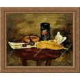 thumbnail image 1 of Still Life. Tobacco leaves and black tea caddy. 24x20 Gold Ornate Wood Framed Canvas Art by Pyotr Konchalovsky, 1 of 2