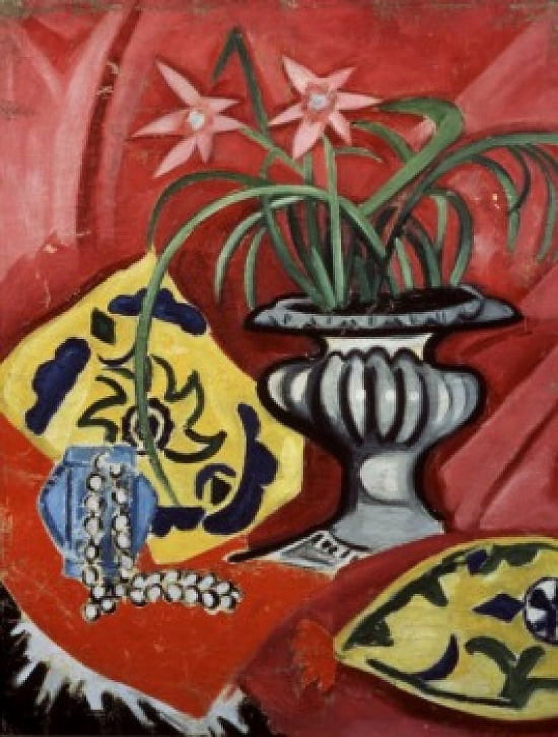 Still Life With A Vase 1912 Olga Vladimirovna Rozanova (1886-1918 Russian) Oil On Canvas Kustodiev Gallery Astrakhan Russia Canvas Art - Olga Vladimirovna (18 x 24)