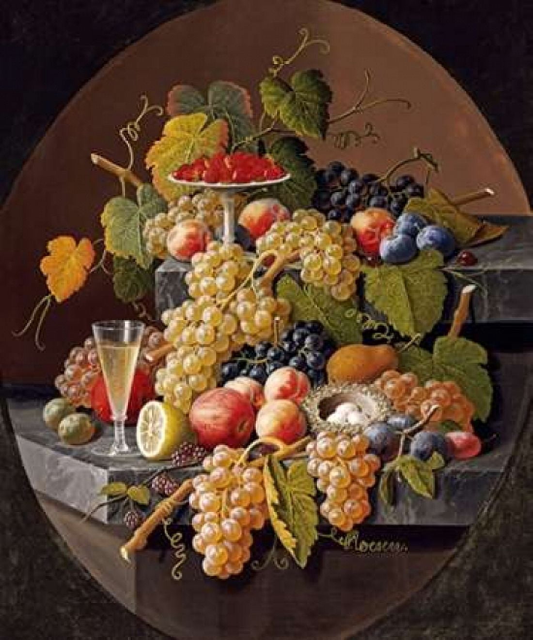 Still Life With Fruit Canvas Art - Severin Roesen (20 x 24)