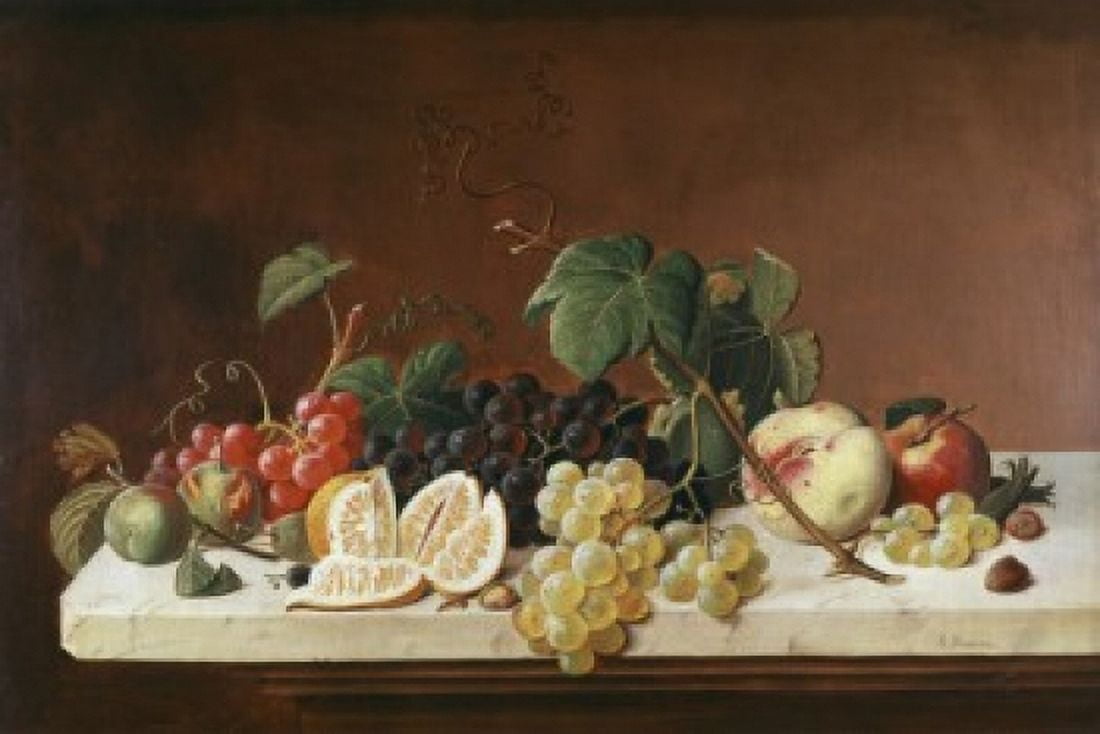 Still Life With Fruit Severin Roesen (ca1815-ca1872 American) Canvas Art - Severin Roesen (18 x 24)