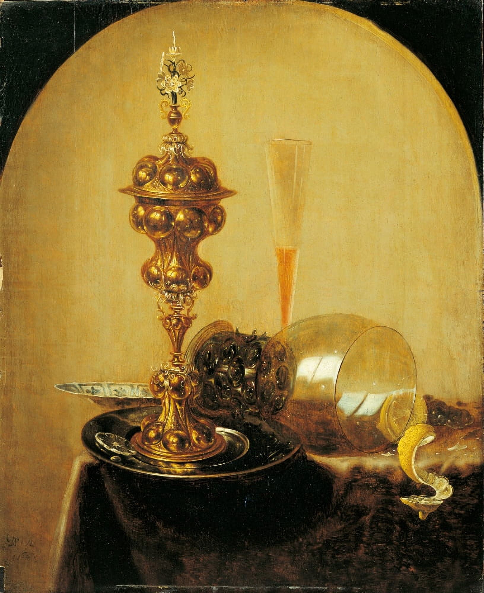 Still Life With Glass Jug And Porcelain Cup Wan Li Canvas Art -  (24 x 36)